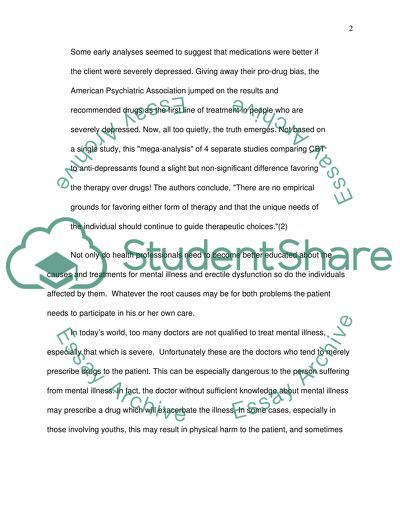 The Treatment Of Mental Illness