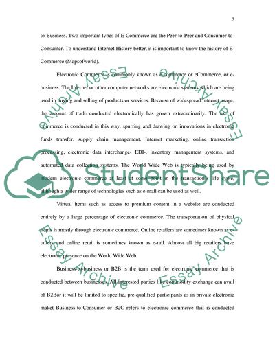 History of E-Commerce