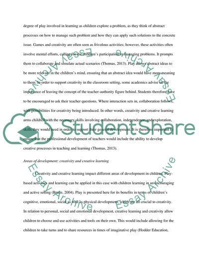 Promoting Creativity and Creative Learning in Young Children