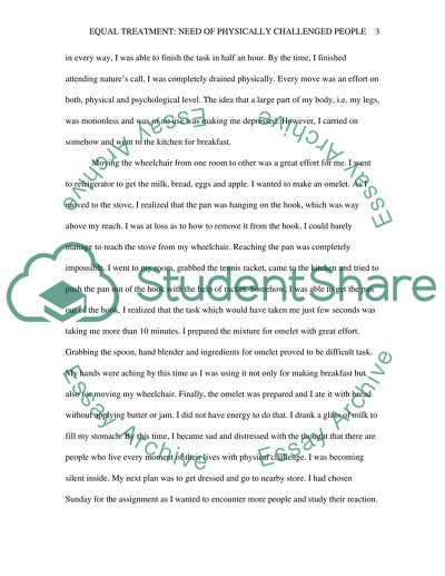 Equal Treatment: Need of Physically Challenged People