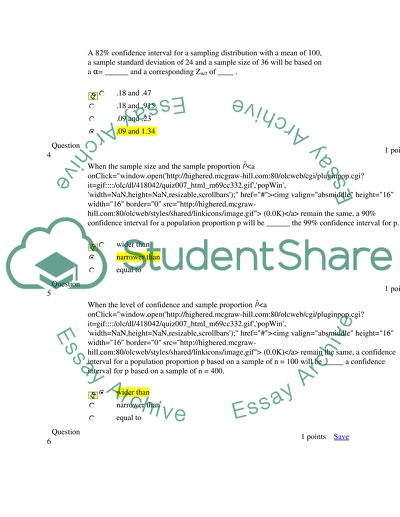 STATISTICS QUIZ ASSESSMENT
