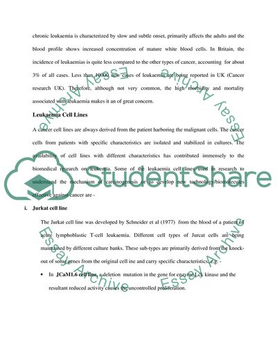 The anti-Cancer activity of Rhein in Leukaemia