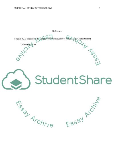 Empirical Study of Terrorism
