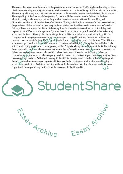 Solutions of Slow Housekeeping Service in Palomar Hotel