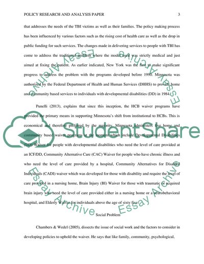 Minnesota Brain Injury Waiver Policy