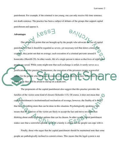 Arguements of Capital Punishment