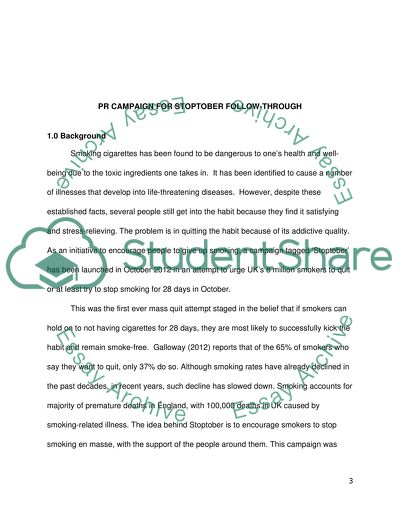 Portfolio of Public Relations Campaigns