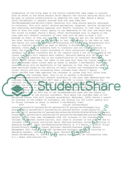 Benefits of the Ctrip Idea in the Future Life