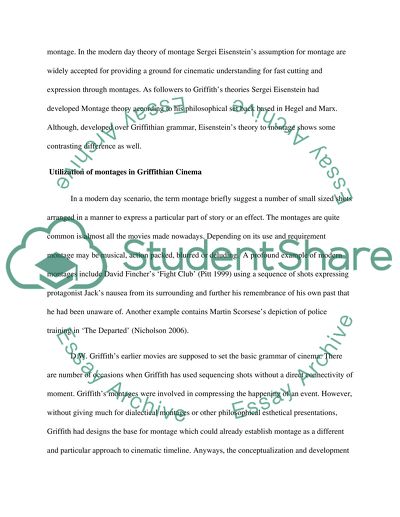 Primary criticisms of American Cinema and Griffiths montage by Sergei Eisenstein