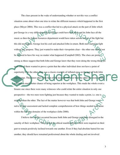 Conflict in an organisation