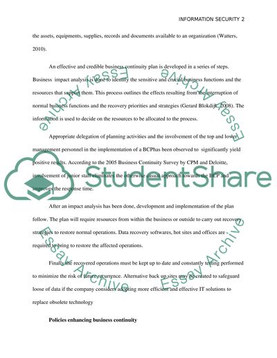 Developing the Forensics, Continuity, Incident Management