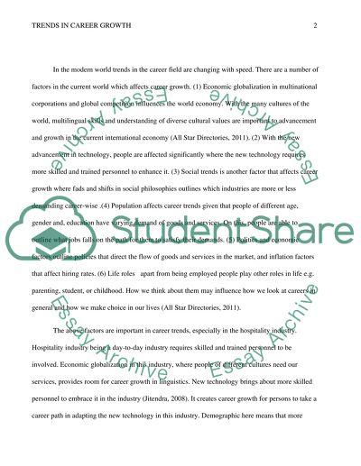 Trends in Career Growth