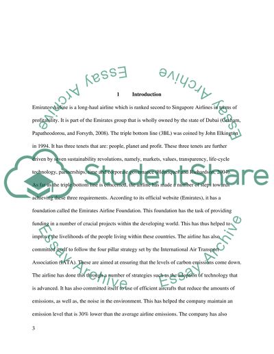 Sustainable Marketing of Emirates Airline