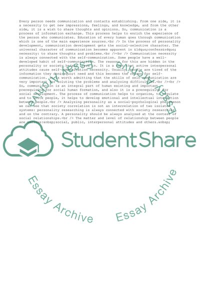 Basic Communication Skills That Are Prerequisites for the Helping Relationship