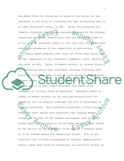 Literary Criteria: Rebecca, and The Ghost Road