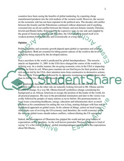 Global Interdependence