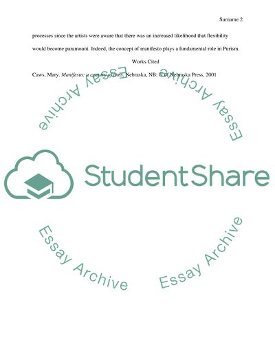 Manifesto and Purism