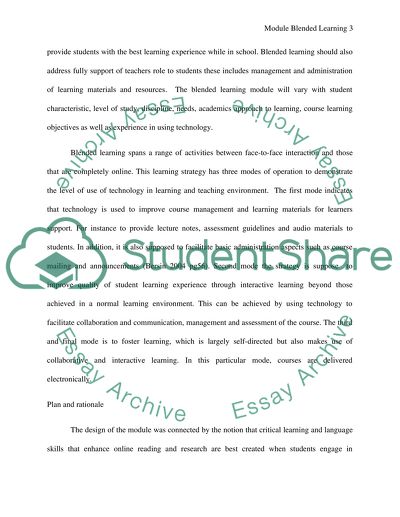 essay blended learning