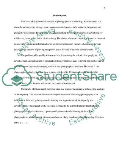 Role of the Photography in Advertising