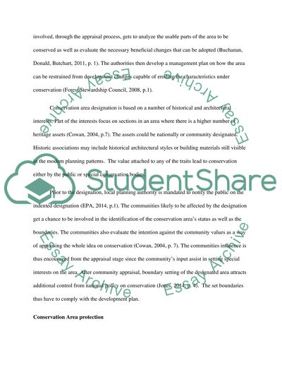 The Effectiveness of the Way Conservation Areas Are Identified