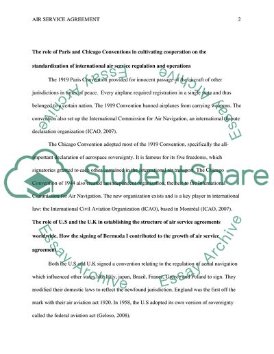 Air Service Agreement