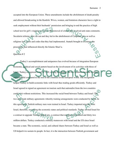 History and Political Science - Turkeys Accomplishment and Uniqueness
