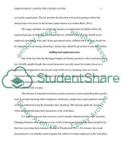 Employment Laws in the United States