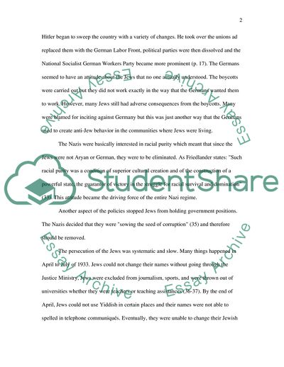 Nazi Policy and Jews