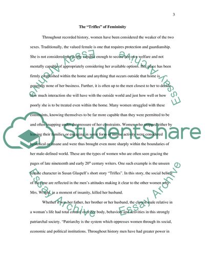 The Trifles of Femininity