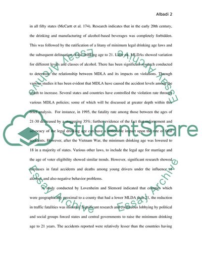 Minimum Legal Drinking Age