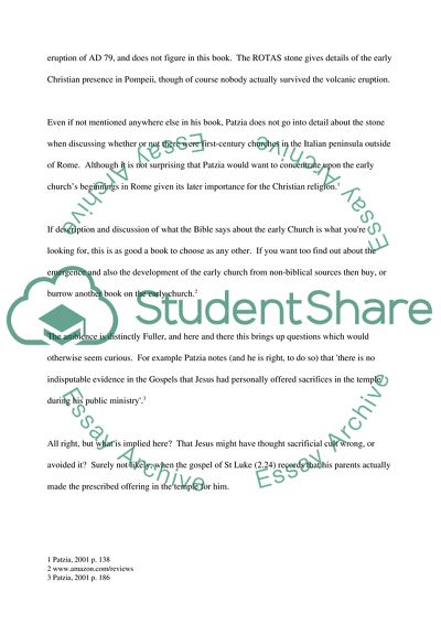 A response to a book called the emergence of the church By A Patzia