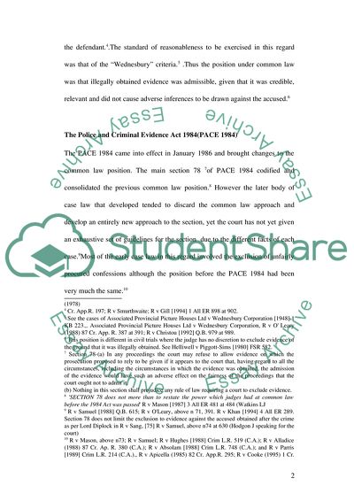Are Defendants in Criminal Trials Sufficiently Protected against the Use of Improperly Obtained Evidence