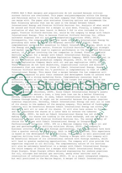 FIN501 MoD 5 cse Assign