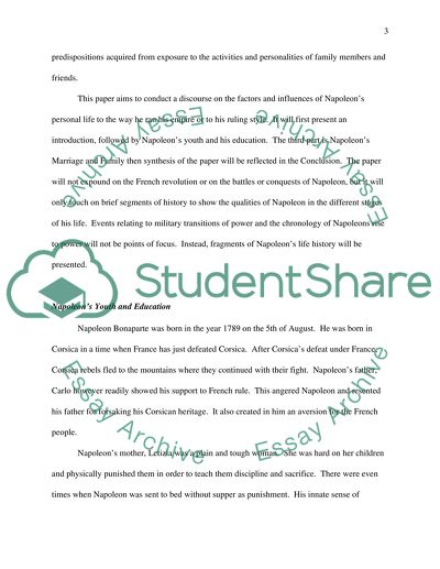 Napoleon Bonaparte as the Man Behind the Soldier