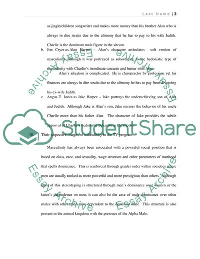 Image of Masculinity through TV Program Such as Two and a Half Men