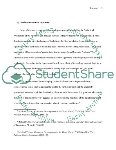 Obstacles to Development of Poorer Nations