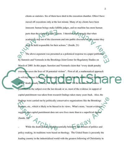 Arguments Against Capital Punishment