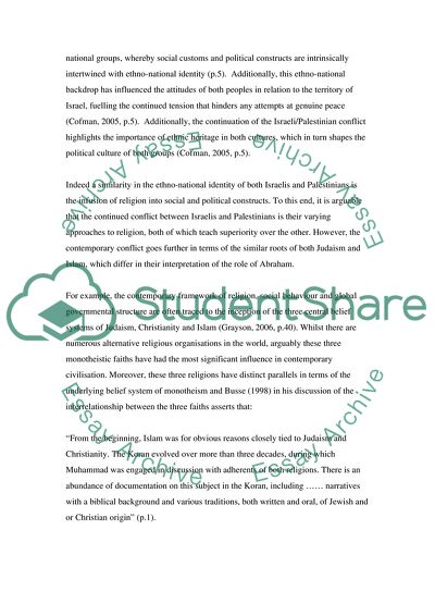 Conflict between Israelites and the Palestinians
