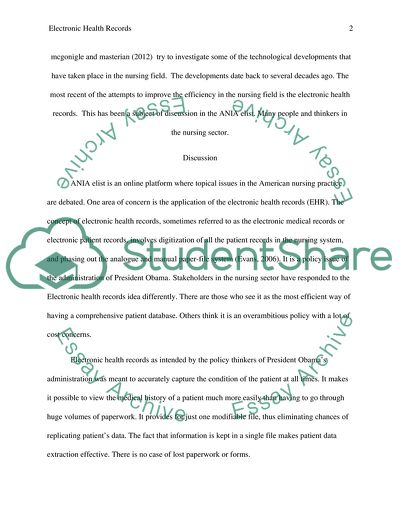 Importance of Electronic Health Records in Nursing Practice