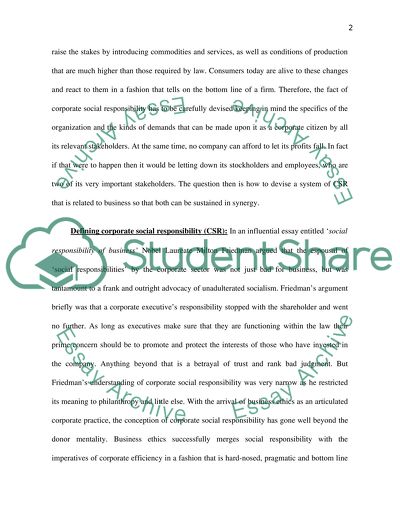 CSR- the impact of organizational goals and design