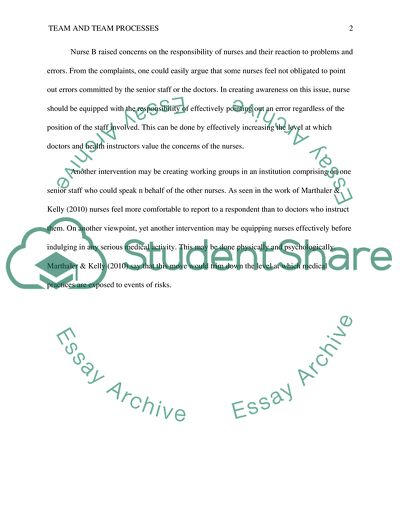 Team and Team Processes