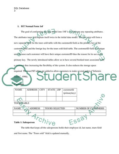 Structured Query Language Database