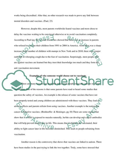 The Anti-Vaccination Epidemic