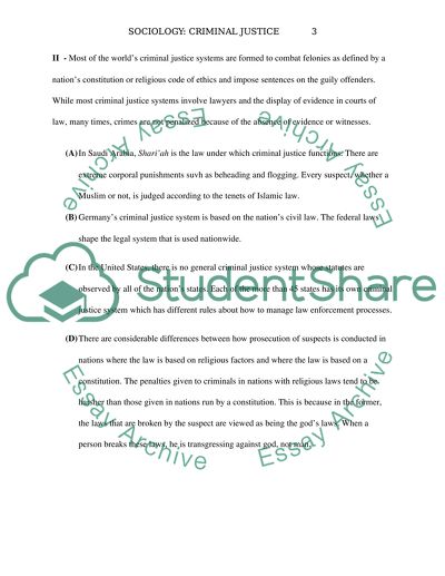 Sociology: Criminal Justice