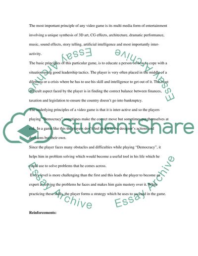 Learning Principles in Video Games