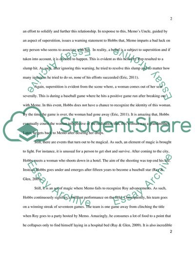 Magic, Superstition, and Fetishism in the Movie The Natural