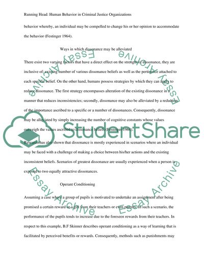 Human behavior in criminal justice organizations