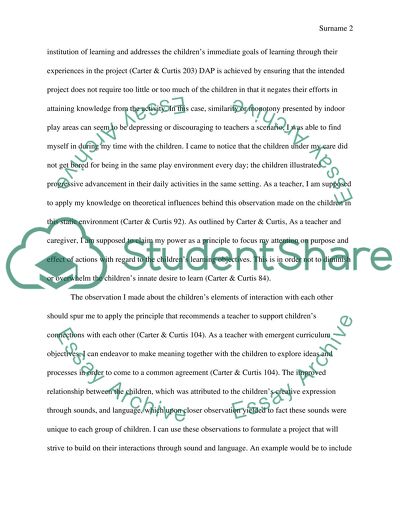 Emergent Curriculum Teaching Method