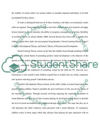 Developmental Psychology: Theories of Moral Development