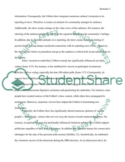 The Colbert Show, Culture and Politics